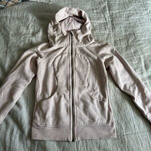 lululemon athletica Light Taupe Hoodie Full-Zip Sweatshirt